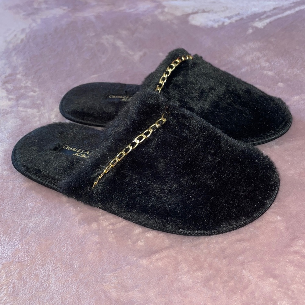 Charles Albert Black Bed Slippers